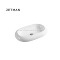 bathroom oval wash art basin with single hole